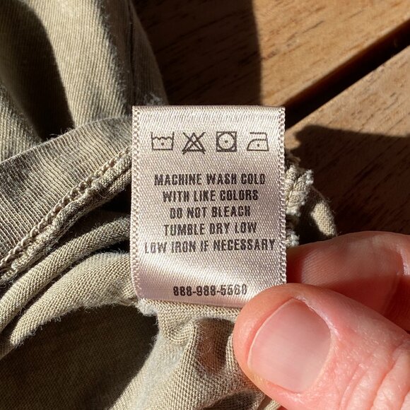 Buck Mason Burnt Olive Venice Wash Pima L/S Boxy Crew - XS women - Picture 7 of 10